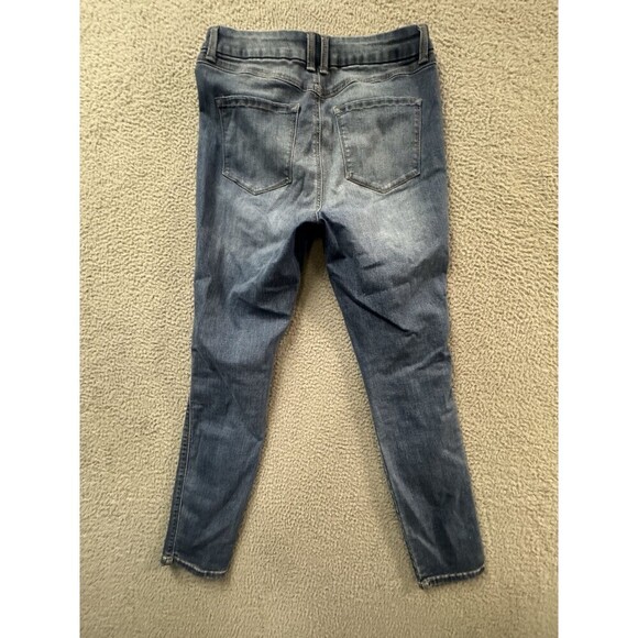 Rewash Brand Skinny Jeans Womens Jr 11/30 Blue High Rise Real Curve Distressed - Picture 3 of 10